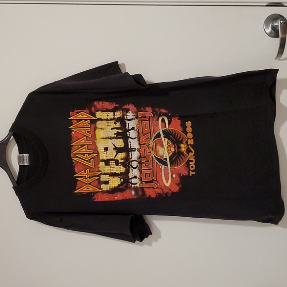 Def Leppard Journey Tesla Tour 2006 band concert graphic tee 1X Band Merchandise - Picture 1 of 7